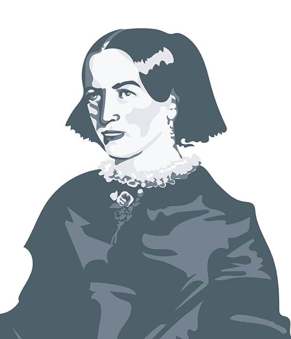 Stilisiertes Portrait von Charlotte Fresenius